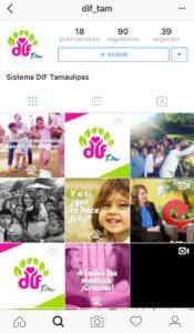 En Facebook, el DIF Tamaulipas se puede encontrar como @diftam; en Twitter, @dif_tam y en Instagram como @diftam