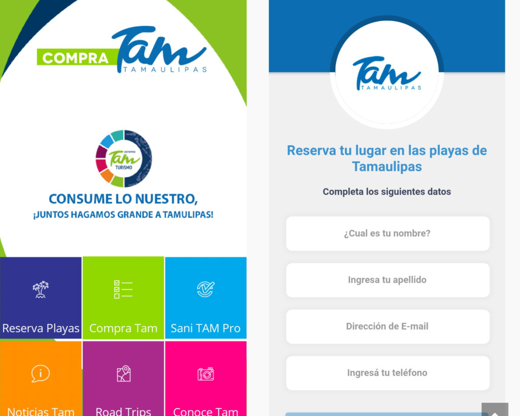 A través de la app 'Compra Tam' se podrán reservar espacios en ambas playas