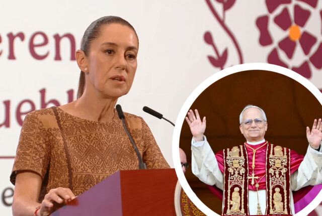 Invita Sheinbaum a León XIV a México Invita Sheinbaum a León XIV a México